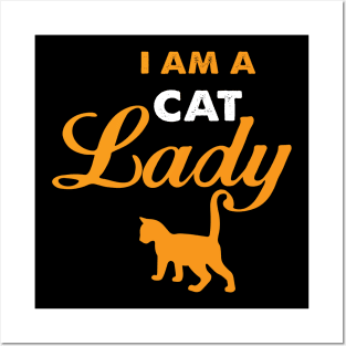 I am a cat lady funny gift for cat lover women and girls Posters and Art